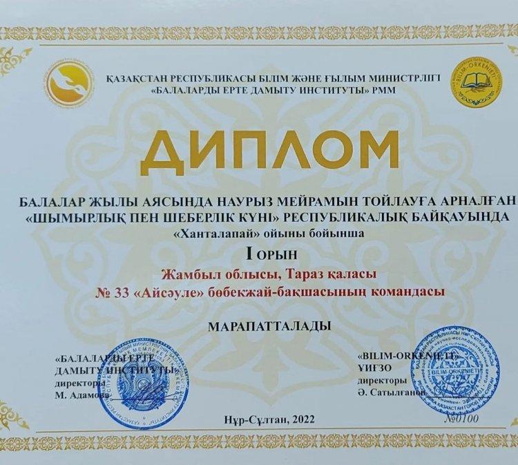 "Шымырлық пен шеберлік" күні Республикалық байқау