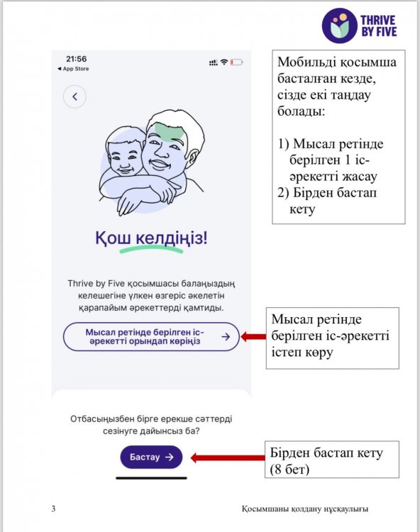 Беске дейін үлгер қосымшасының нұсқаулығы