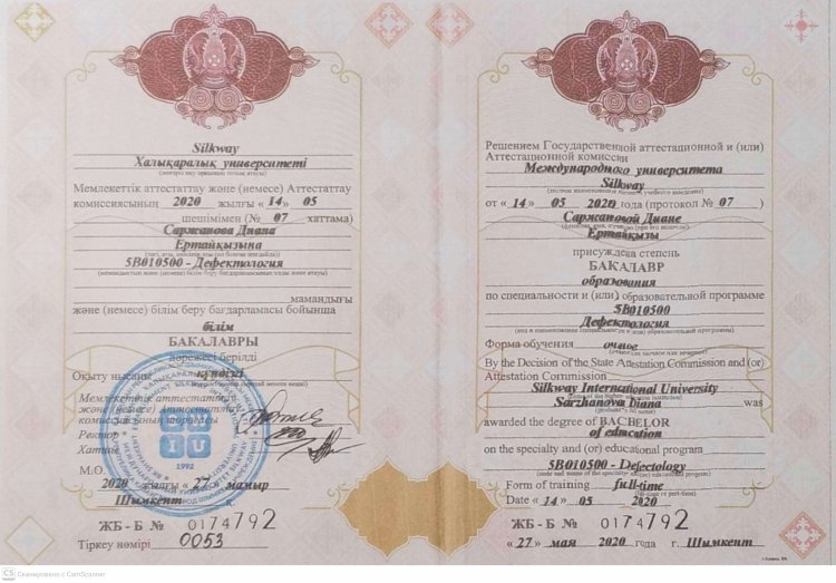 Үлгілік біліктілік сипаттамаларымен бекітілген лауазымға қойылатын біліктілік талаптарына сәйкес білімі туралы құжаттардың көшірмелері